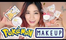 KAWAII POKEMON MAKEUP | Japanese Makeup Haul & Snacks Taste Test