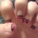 Pink Zebra nails