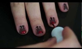 Cute Reindeer Christmas Nails!