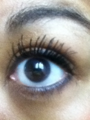 This is YSL Shocking on my natural lashes. By far the best volumising mascara I have found to date. 