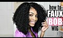 Faux Bob on Natural Hair► Curly Lace Front Wig