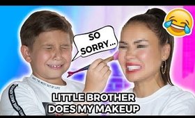 LITTLE BROTHER DOES MY MAKEUP | Maryam Maquillage