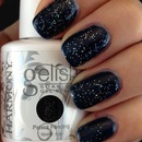 Sparkly Navy Blue Gel Nails
