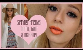 Spring 2014 Trends|Blue Eyeliner & Coral Lips|Collab w. DebaKhan