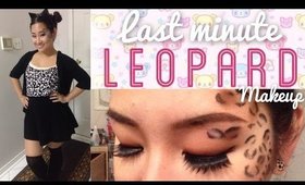 Last Minute LEOPARD Makeup For Halloween! | Camille Co