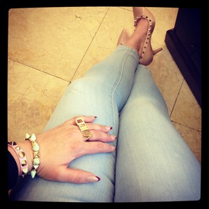 Wild fox ring from karma loop 
Bracelets from forever 21 
Shoes Steve Madden from tj maxx 