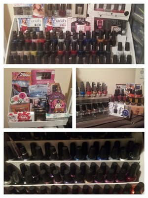 on my last count i had 180 bottles of opi polish. i have more now hehehehe