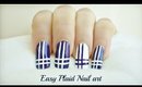 Easy Plaid Nail Art!