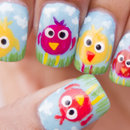 Cute birdy nail art 