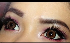 Easy Smokey Eye Makeup perfect for any occasion : "Pink Royale"  (Pink, Purple and Black )