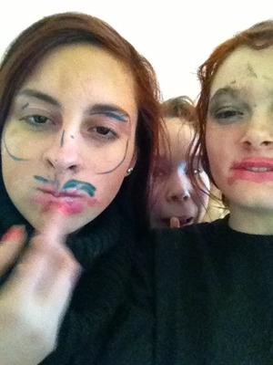 Lol, so me and my bestie made the blindfolded makeup try. This is what it ended up like :-)