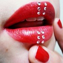 Red bling lips 