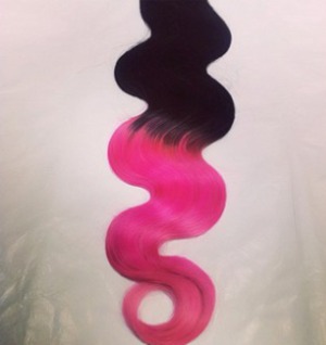 Black And Pink Ombre 