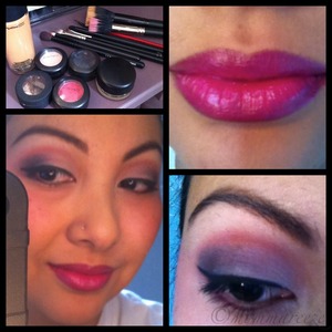 Created this look of the day for the march makeup challenge on Instagram.  Day 1 = pink!