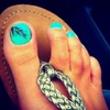 teal toes