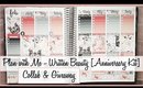 Collab Plan With Me + Giveaway | Written Beauty [Anniversary Kit] (Erin Condren Vertical)