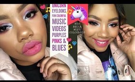 Unicorn Makeup! 🦄 Pink, Purple & Blue eyeshadows! NYX & ColourPop