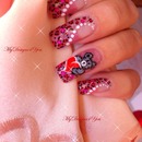 Valentines day nail art 