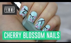 Tutorial Cherry Blossom Nail Art - FEMME