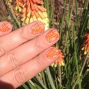 Pretty Orange Nails and Pretty Orange Flowers
