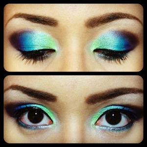 #makeup #eyes #peacock