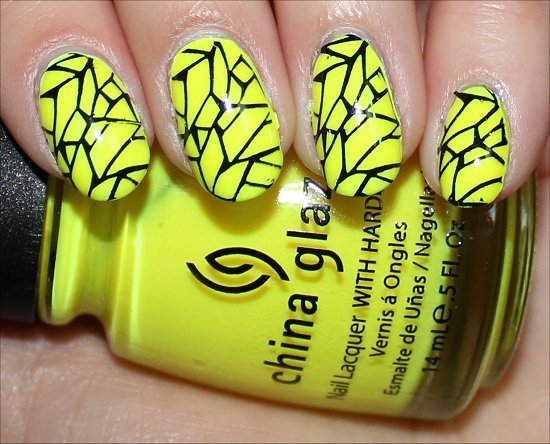 DIY Yellow & Black nail art - YouTube