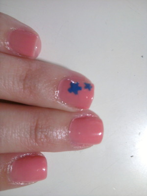 Coral with blue stars