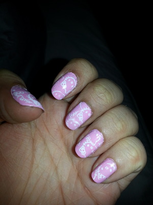 these nails are inspired by my hello kitty vans 