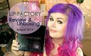 Lip Factory Review and Unboxing August 2014