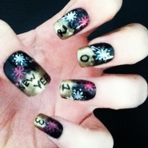 This design was created by Migi nail art pens 