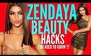 Zendaya Beauty Hacks EVERY Girl NEEDS To Know !!