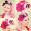 Vintage victory roll pin up look