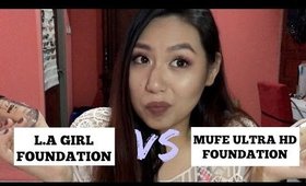 BATTLE OF THE FOUNDATIONS | L.A GIRL VS MAKEUP FOREVER ULTRA HD (Dry Skin)