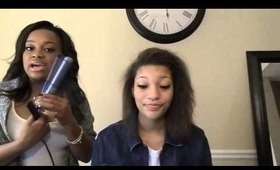 Natural Hair blowout tutorial