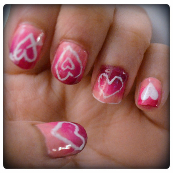 Valentines / Heart Nails | Mish N.'s (MishMreow) Photo | Beautylish