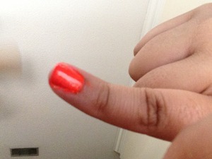 Orange nail polish