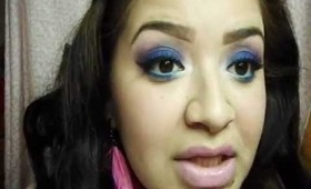 Electric Blue ,Pink & Purple 'Barbie-ish' Makeup Look