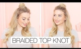 Braided Top Knot with Hair Extensions l Milk + Blush