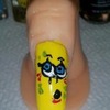 Spongebob acrylic nail