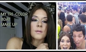 MY TRI-COLOR B-DAY MAKEUP & EZOO EDM FESTIVAL VLOG