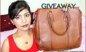 International Open Giveaway,Win Free Handbag,Bag Inc Cara Leather Tote Brown Review and Giveaway