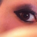 Lilac & black eye make up