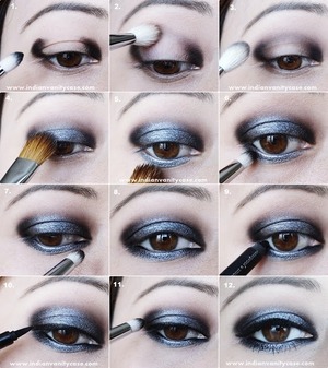 This is a step by step picture on how to make gothic eyes. 
👍👍👍👍👍👍👍👍👍👍