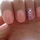 Pink Sparkles with a little heart gem,