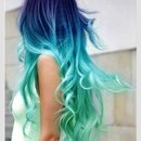 Colorful ombre hair