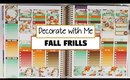 Plan/Decorate With Me | Fall Frills (Erin Condren Vertical)