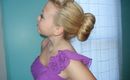 Prom bun hair tutorial + dress review
