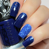 Blue Glitter Gradient Nails