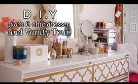 DIY Glam & Chic Dresser + Vanity Tour | Charmaine Dulak