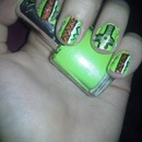 neon tribal nails